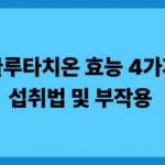 글루타치온 효능 4가지와 흡수율 높이는 섭취법 및 부작용 총정리
